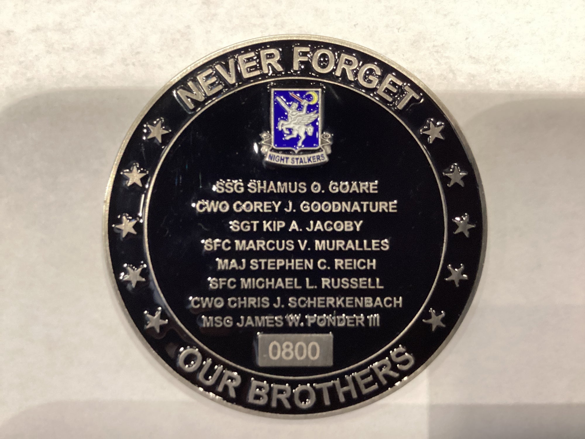 20th Anniversary Operation Red Wings Challenge Coin