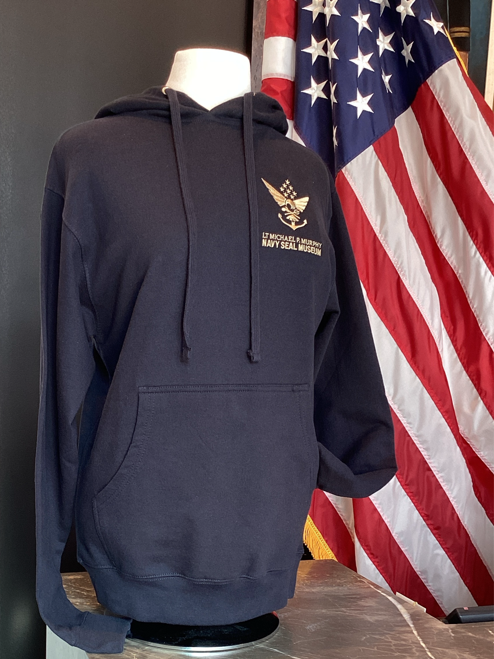 Sweatshirt Navy Blue w/Gold Embroidery Museum Logo - LT Michael P