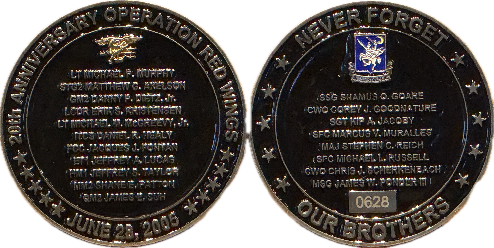 20th Anniversary Operation Red Wings Challenge Coin
